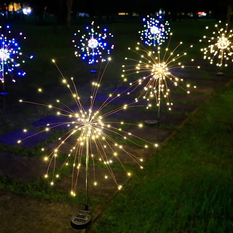 90/200LED Solar Firework Light Waterproof Outdoor Lighting Fairy String Light Christmas Solar Lights Outdoors Garden Decoration