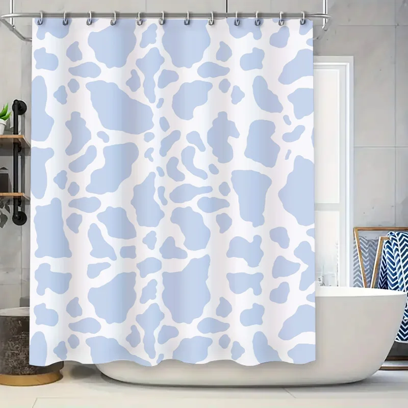 

Современная сине-белая занавеска для душа с животным принтом, водонепроницаемый декор для ванной комнаты, украшение дома для ванны