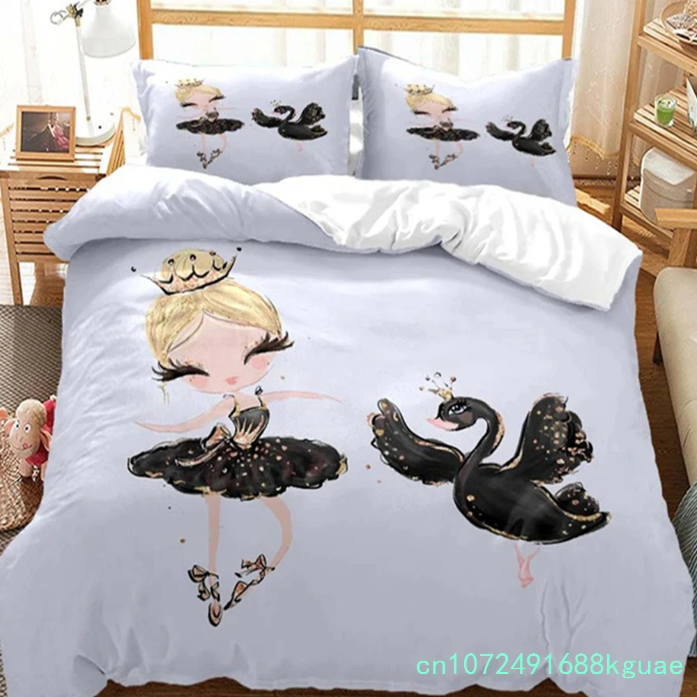Ballet Girls Minimalist Fashion Bed Three Piece Set Customizable Bedding Set Soft And Comfortable Comforter Bedding Sets