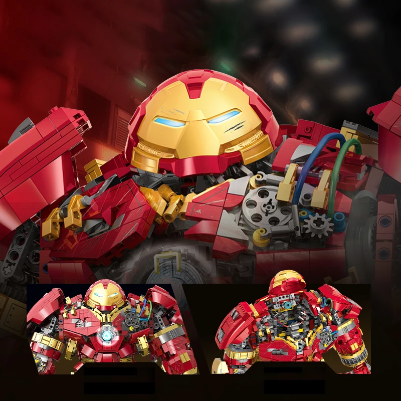 Marvel Bricks Sets Hulkbuster Machine Workbench Iron Man Building Blocks Toys Boys Kids Adult Christmas Gifts DIY Plastic Model