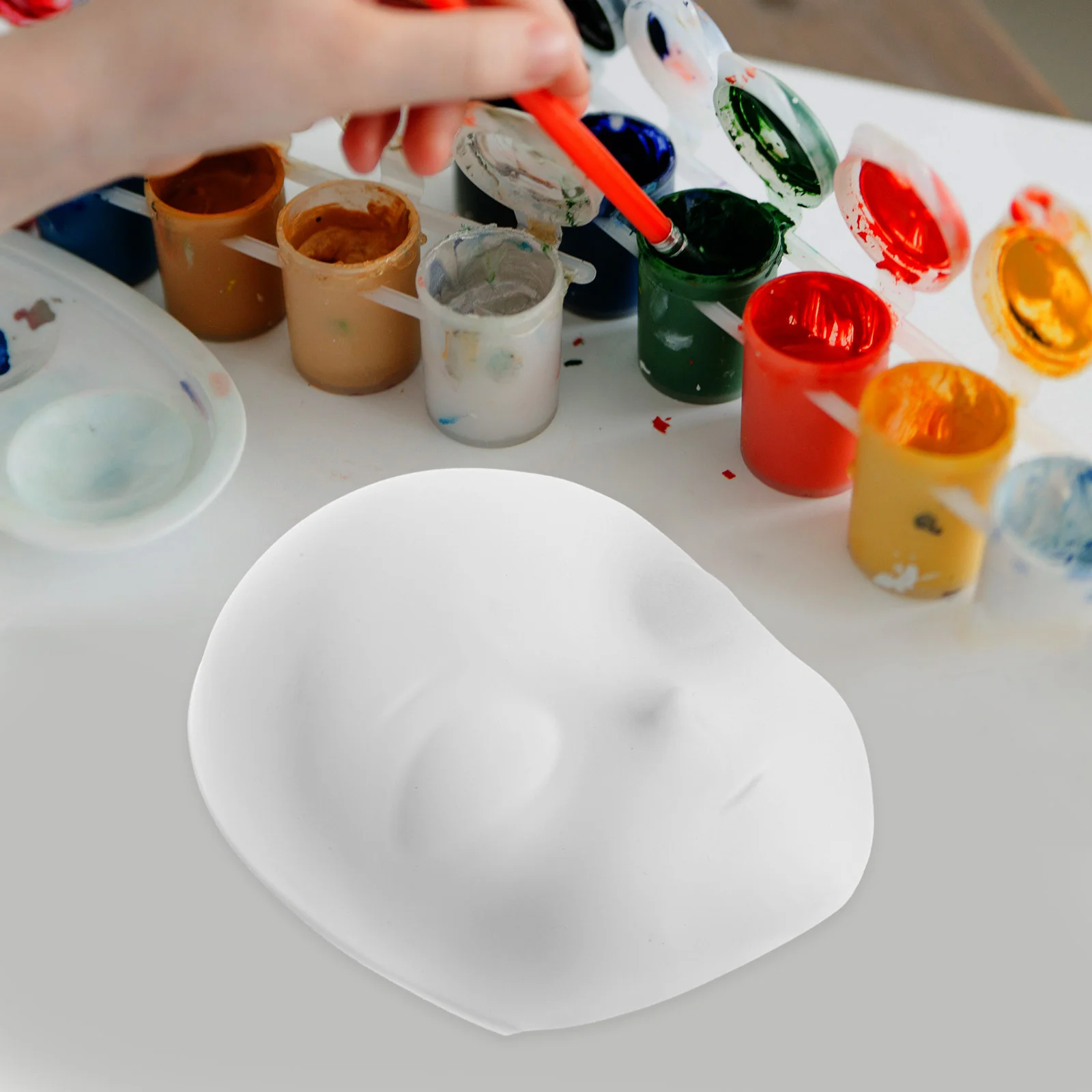 

4 Pcs Blank Masks to Decorate White PVC Unfinished Masquerade Mask for DIY Painting Craft Cosplay Party Costume Accessory Bulk