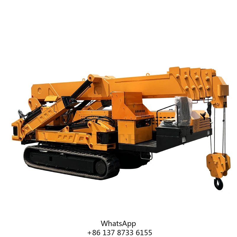 1 Ton3 Ton5 Ton 8 Ton Spider Crane Telescopic Boom Mini Crawler Mobile Crane