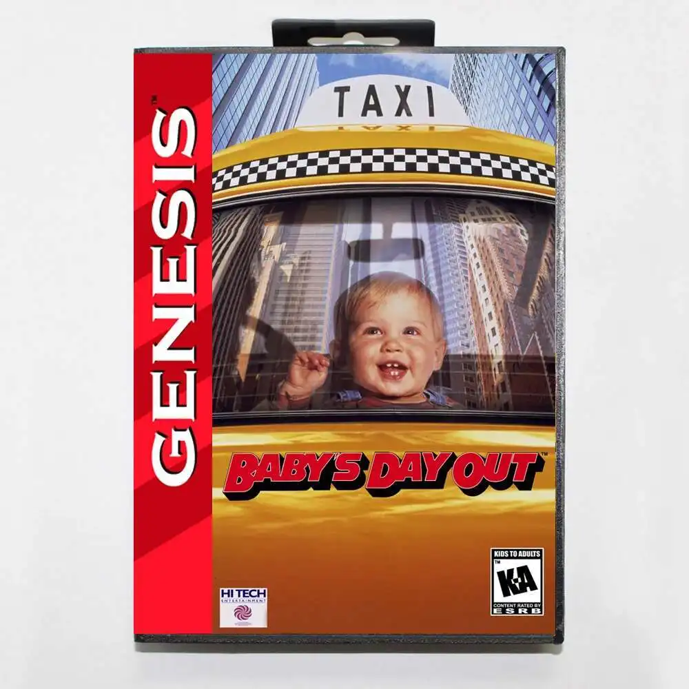 

Babys Day Out MD Game Card with Custom US Box for 16 Bit Sega Megadrive Genesis Console