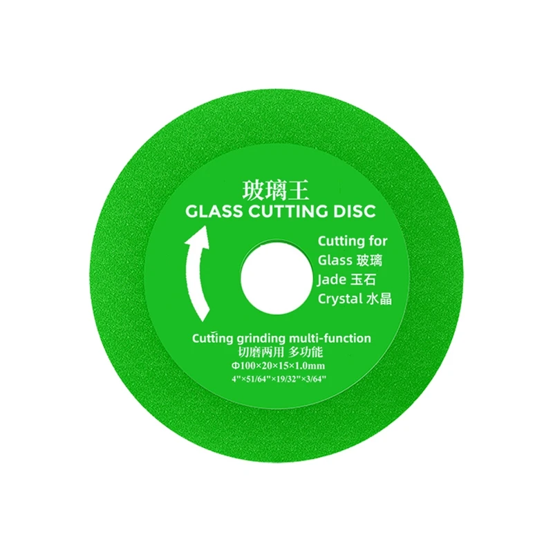 A98E-Glass Cutting Disc Pack Of 5, Diamond Cutting Blades Saw Blades For 4 Inch Angle Grinder, Diamond Cutting Wheels