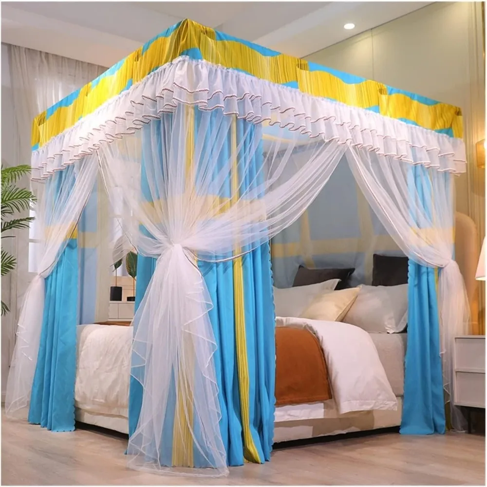 

Bed Canopy Mosquito Net for 1.8m/6ft Bed,360° Wrap Net Bed Curtain,Bed Canopy for s Room Decoration (Color : Style 3,Size : 180x