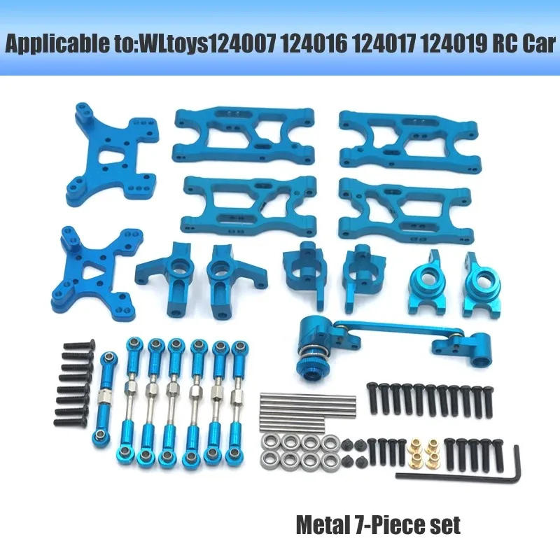 Wltoys 124016 124017 124019    RC CAR Upgrade Metalen Retrofit Trekstang Staart Kolom Behuizing Motor Gear Hond Bot Differentieel Onderdelen