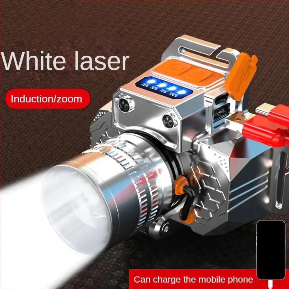 Three-stage Dimmer Mode Head-mounted Flashlight Waterproof USB Rechargeable LED Flashlight Powerful Hunting Headlamp