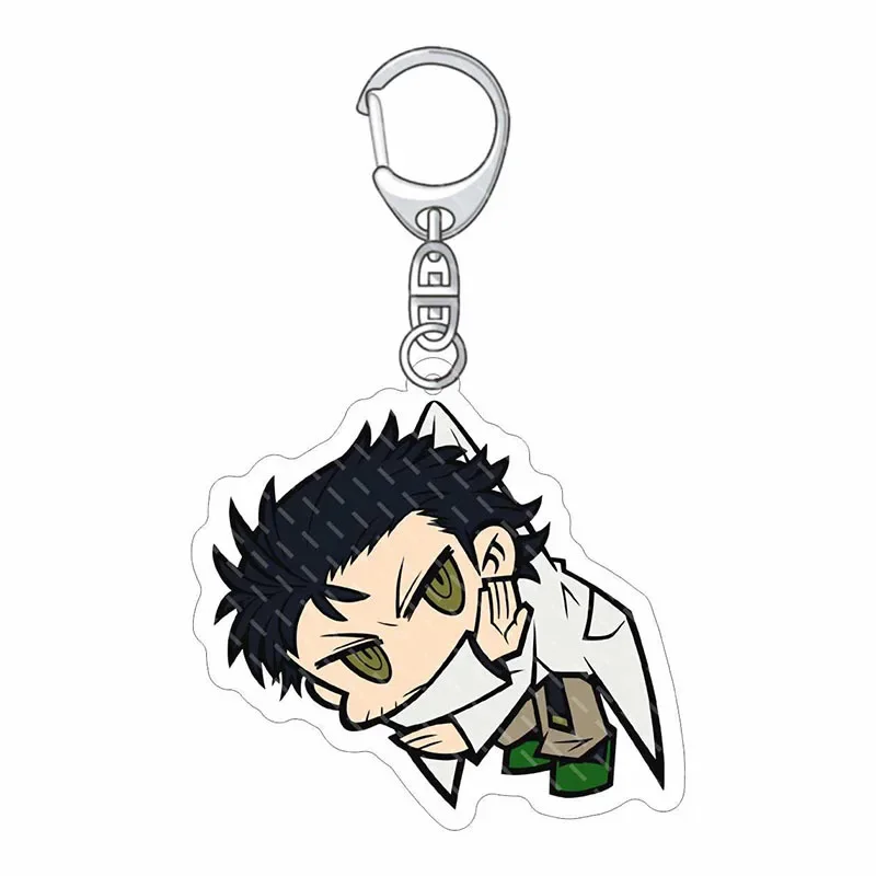 Makise Kurisu Okabe Rintarou Hashida Itaru Anime-related Acrylic Keychain Handsome Pendant Pendant Keychain  Lanyard For Keys