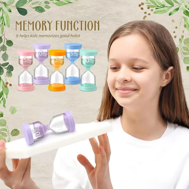 1PC 5\15\30min Hourglass Plastic Children's Toy Timer Creative Birthday Gift Couple Commemorative Gift Tabletop Ornament