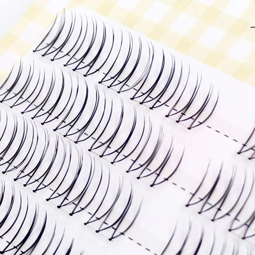 10 рядов K-Pop Idol DIY кластерные ресницы U-образный C Curl 8-10 мм для девочек группа 7-9 мягкие нижние без жестокости корейский Фото №2