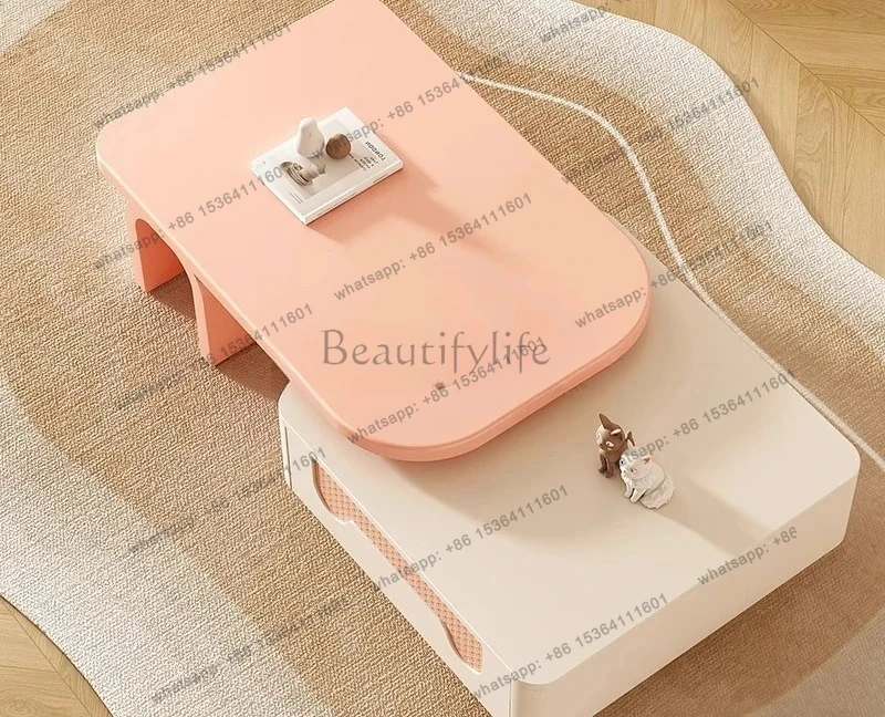 New Model TV Cabinet for Home Living Room, Internet Celebrity Modern Simple Small Apartment Coffee Table TV Floor Cabinet Set