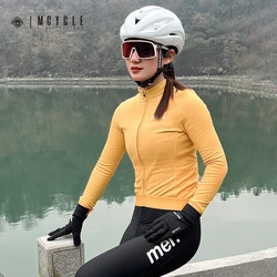 Mcycle Breathable Cycling Bicycle Clothing Winter Fleece-lined Long Sleeve Cycling Jacket Custom Pro Bike Cycling Jerseys Women