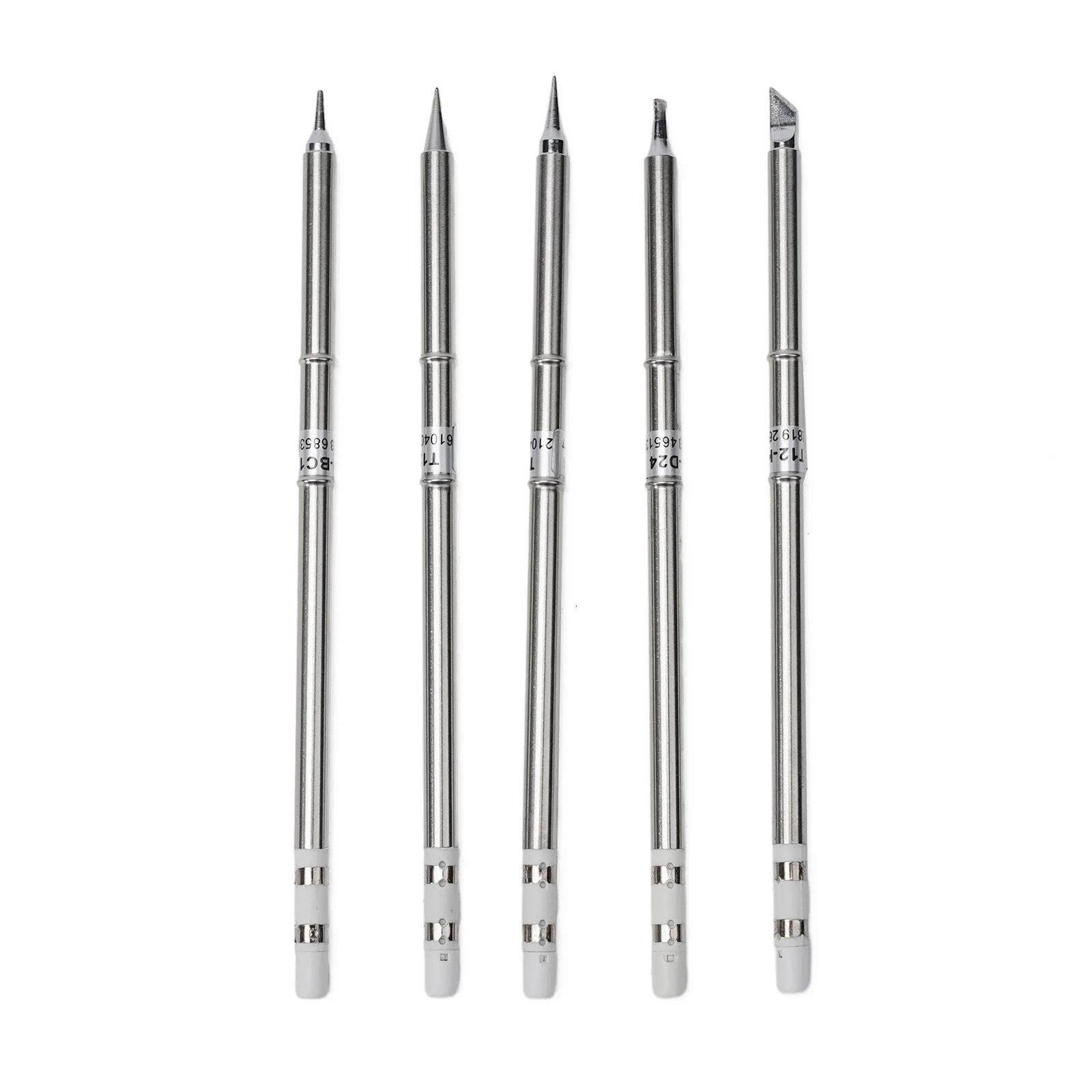 

5Pcs T12 Soldering Solder Iron Tips T12-ILS BC1 D24 K BL For-9501 HAKKO912 FM-2027 2028 Handle DIY Soldering Station Kits