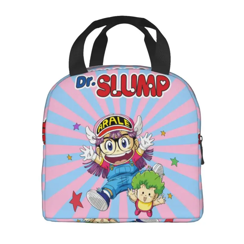 Custom Dr. Slump Anime Manga Lunch Bag Women Arale Norimaki And Gatchan Cooler Warm Insulated Lunch Box for Kids School