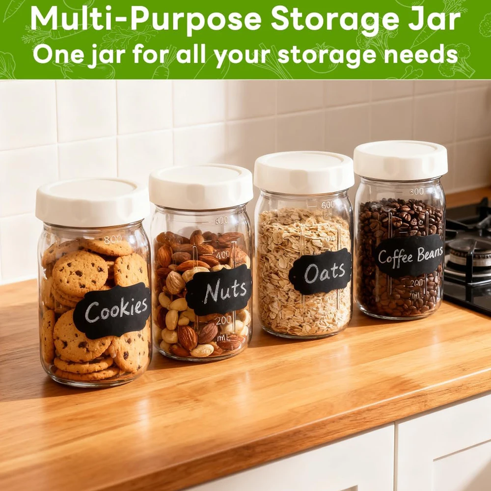 ガラス製サラダジャー、蓋付き、食事準備用、漏れ防止容器、ウェ - Meal Prep Jar Salad のレビューと価格