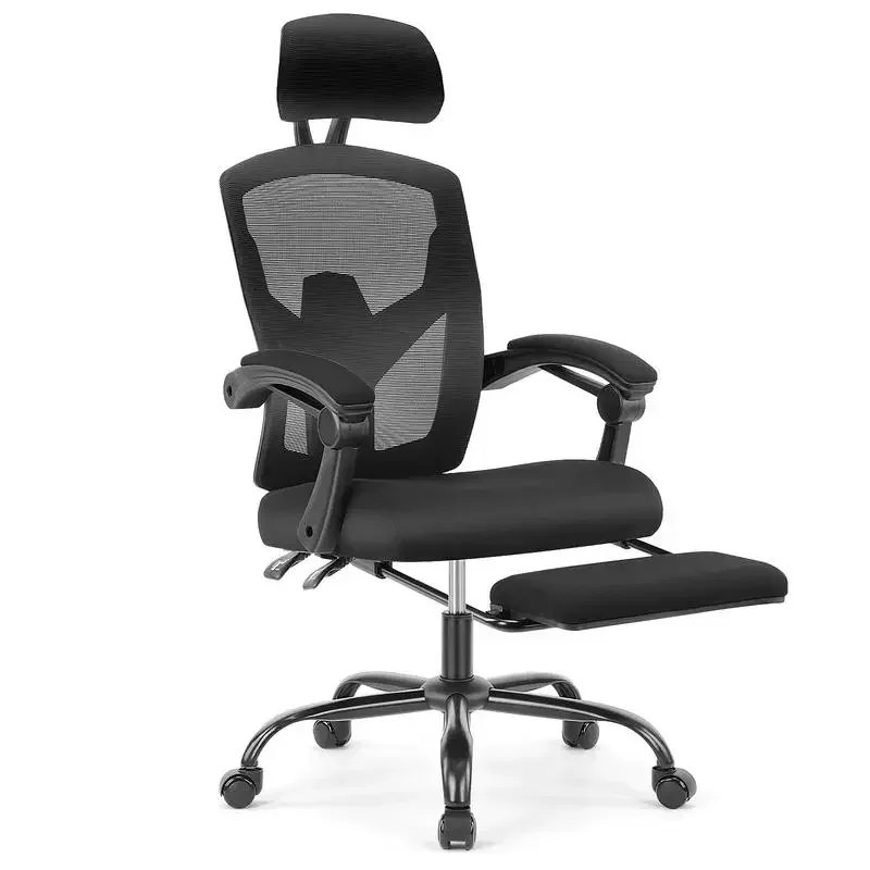 SweetFurniture Ergonomic Office Chair Reclining Office Chair, High Back Computer Mesh Swivel Rolling Task Chair with Foot Rest