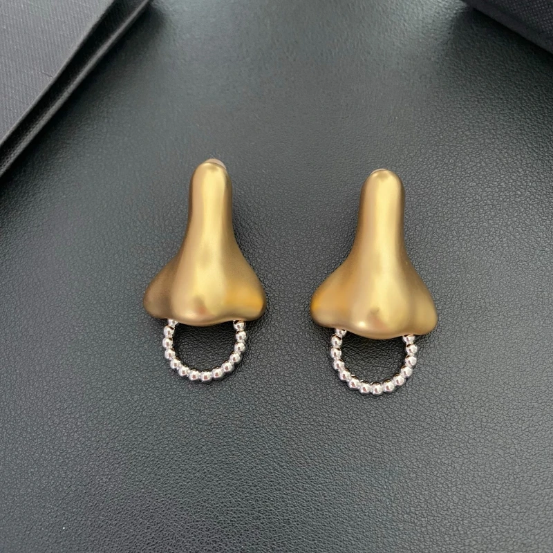 

Europe American Luxury Facial Nose Designer Brand Gold Earrings Woman Top Quality Jewelry Trend
