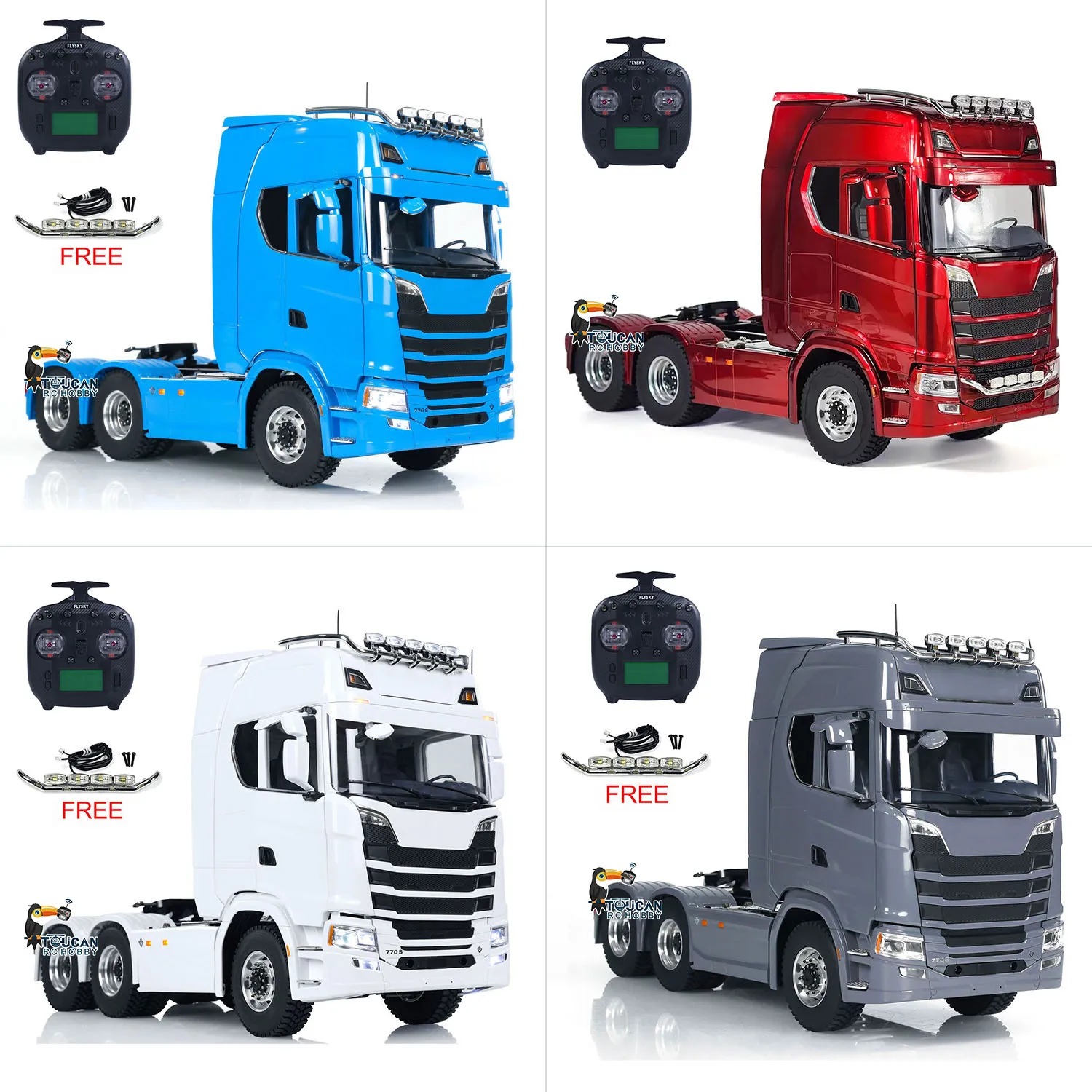 

Новый 770S 1/14 RC тягач с прицепом 6X6 Tamiyaya грузовик с открывающимися дверями, световая звуковая система, модель трактора с дистанционным управлением