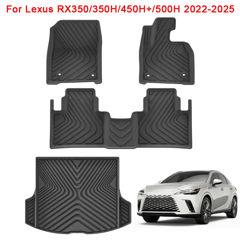 

Car Floor Mats for Lexus RX350/350H/450H+/500H 2022 2023 2024 2025 Hybrid TPE Waterproof Cargo Liner RHD Trunk Mat