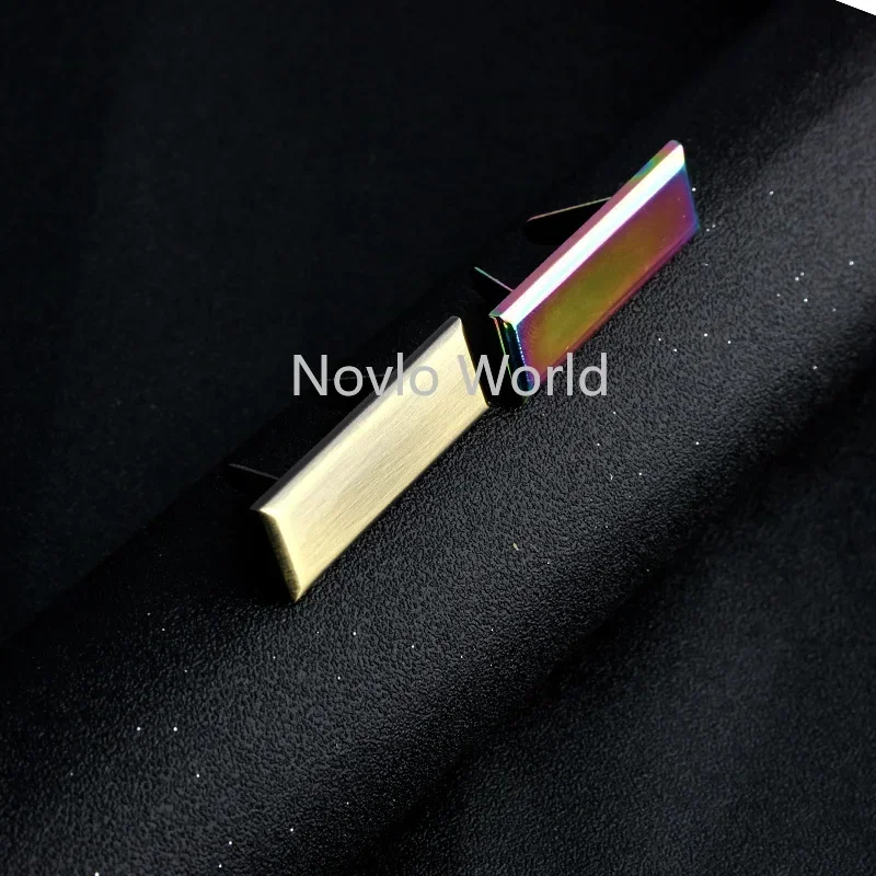 20-100 Uds etiqueta de Metal etiqueta personalizada para bolso logotipo grabado láser logotipo de marca personalizado etiquetas de bolsa etiquetas