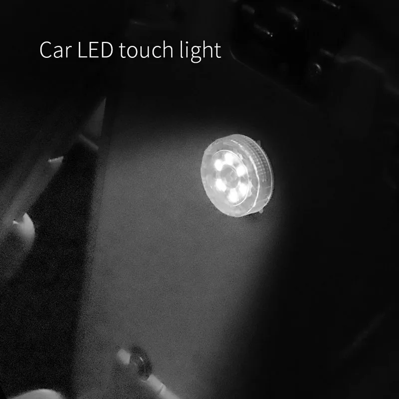 ضوء دائري يعمل باللمس 6LED ضوء ضغط للسيارة ضوء ليلي للسيارة ضوء قراءة لخزانة الملابس
