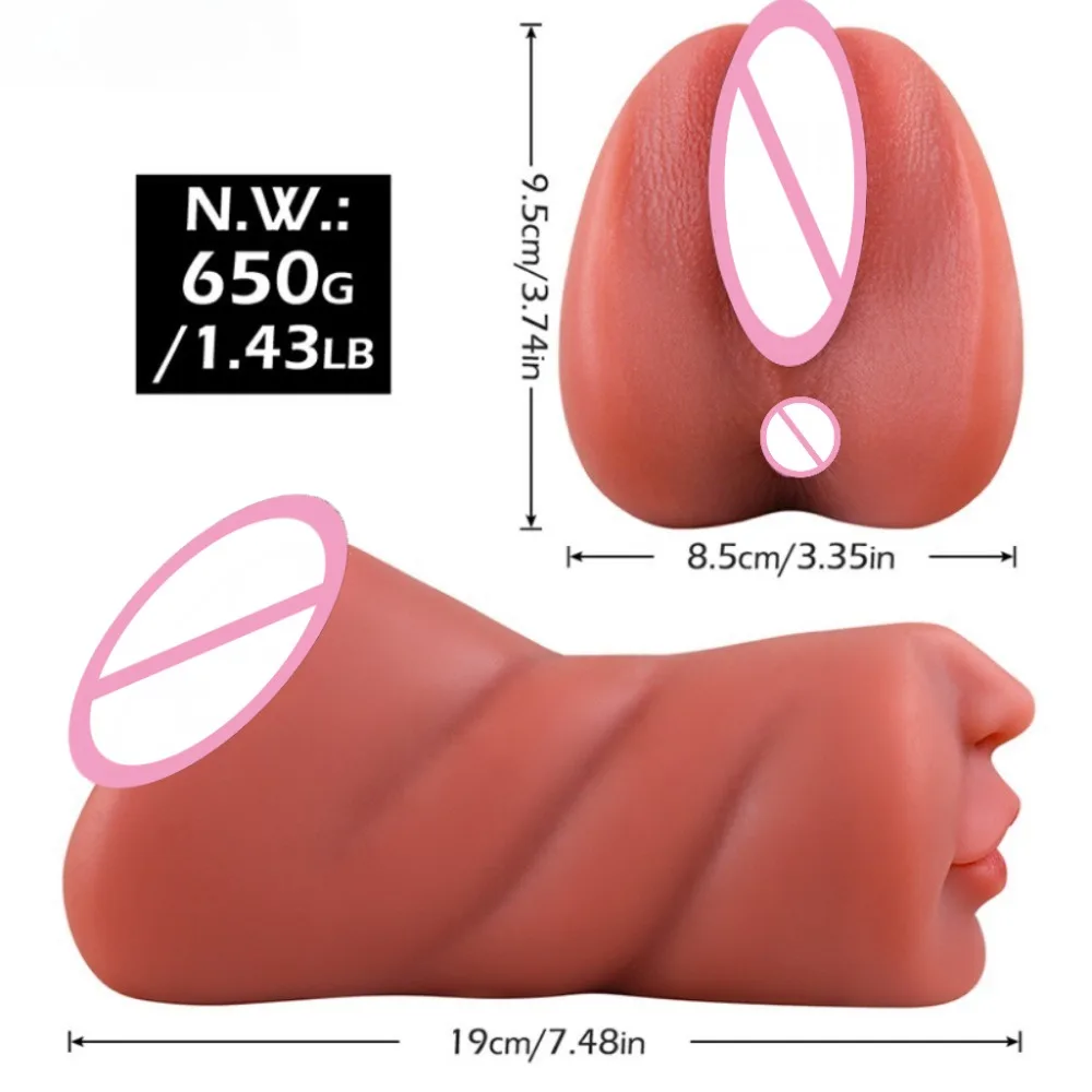 جهاز استمناء واقعي ثلاثي الأبعاد، كوب طائرة من السيليكون، مهبل اصطناعي، مناسب لألعاب الجنس الذكور، منتجات للبالغين