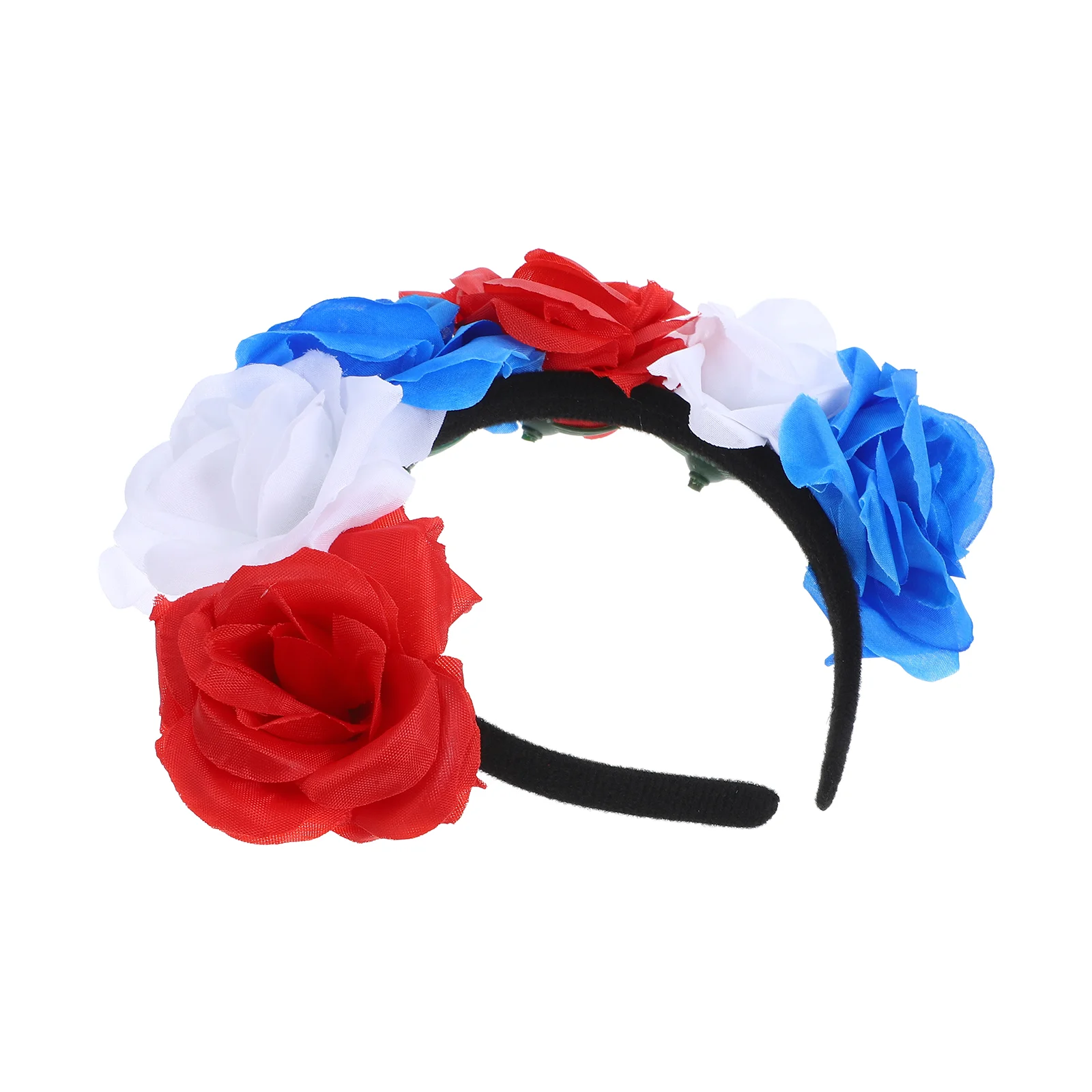 Rose Flower Headband Mexican Featival Bride Headpiece Halloween Hairband Girl Accessory Headgear