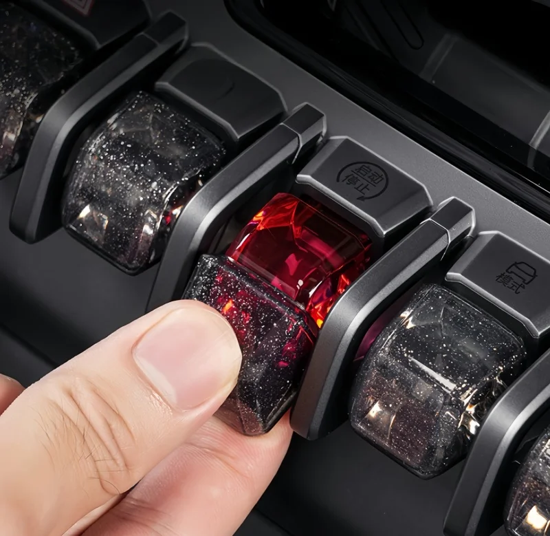 Car Central Control Button TPU Starry Sky Style Protective Cover Fit for BYD Leopard 5 Leopard 8 Leopard 3 Titanium 3