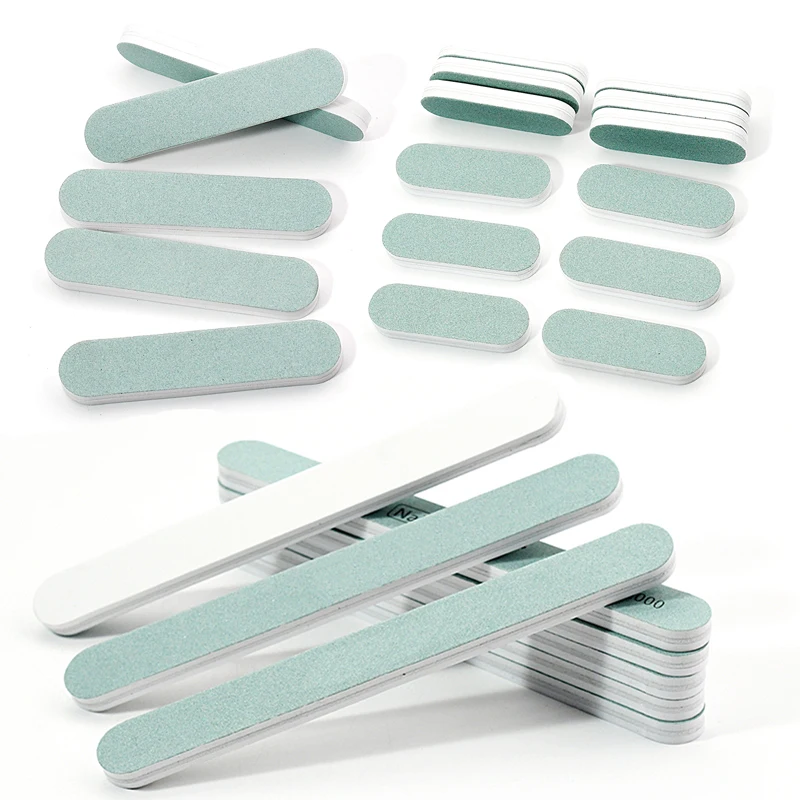 

50Pcs/Bag Nail Files Buffers Manicure Straight Sanding Nails Polishing Block Sandpaper Strip Set Professional Art Nail Accessory