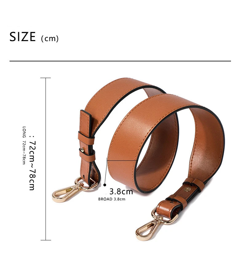 Genuine leather Replacement strap Large 38MM wide Adjustable strap guitar shoulder bag belt Togo leather wholesale