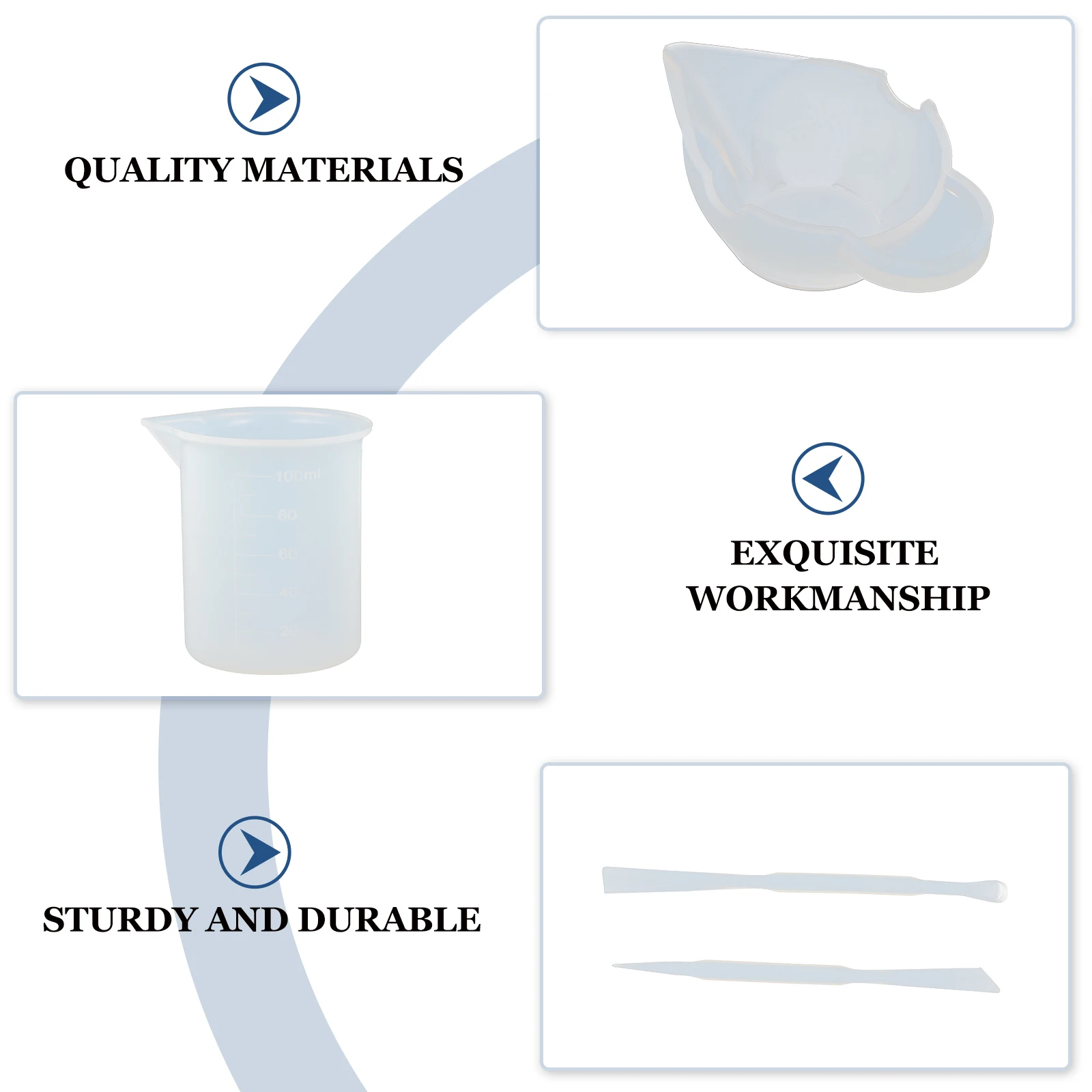 

8pcs Silicone 100ml Durable Reusable Eco Dispensing Color Measuring Cup Mixing Pigment Mixing Cup Pigment Jewelry Making