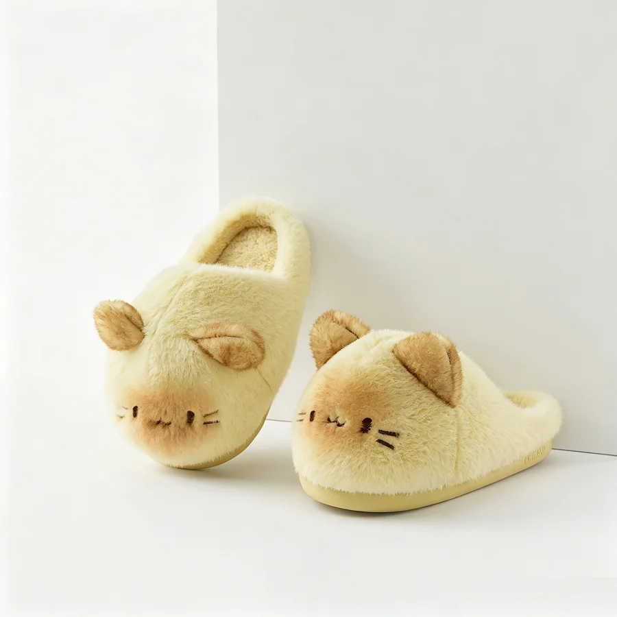 Nuevas Pantuflas Peludas de Diseñador Cats para Mujer, Mules Ombre Esponjosas, Zapatos de Mujer, Pantuflas Cortas de Felpa Aterciopelada para Invierno, Chanclas para el Hogar y el Descanso