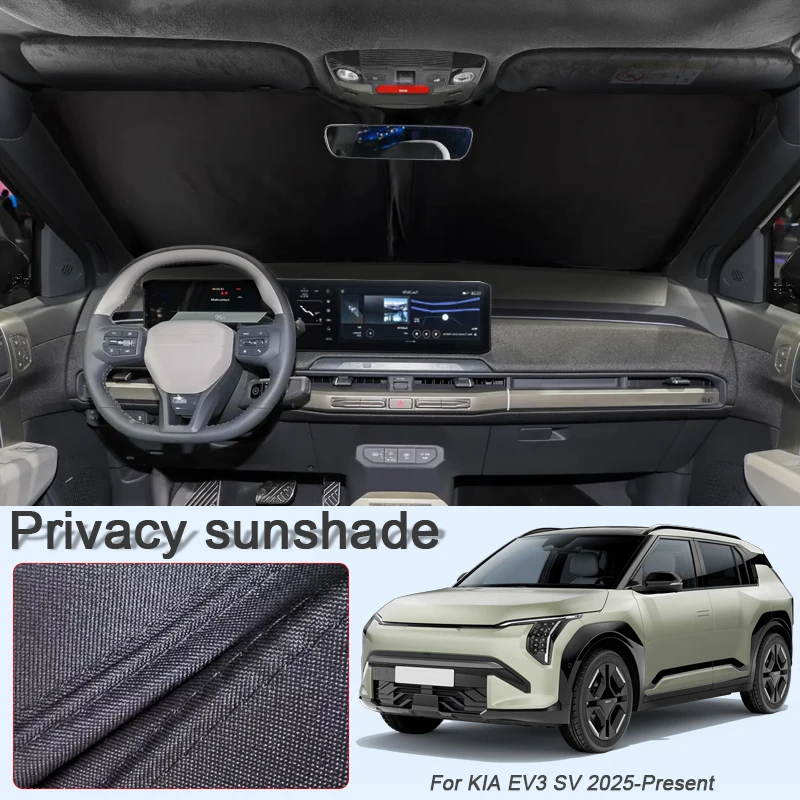 

Car Black Window Privacy Sunshade For KIA EV3 SV 2025-Present Auto Anti-UV Heat Insulation Protect Cover Interior Accessory