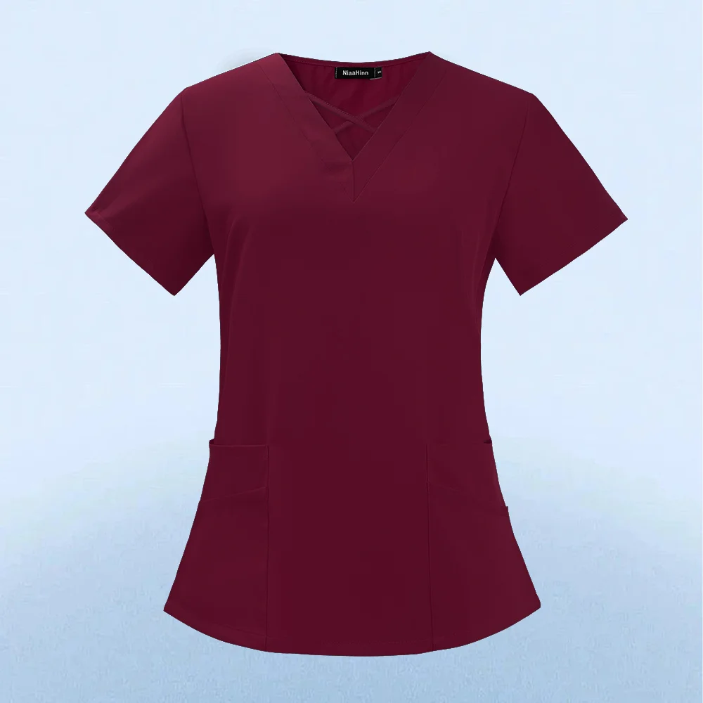 

Wholesale Soft Clinic Veterinary Pet Grooming Nursing Workwear Care Top Scrubs Uniforms Women Scrubs Top for Women and Men Shirt