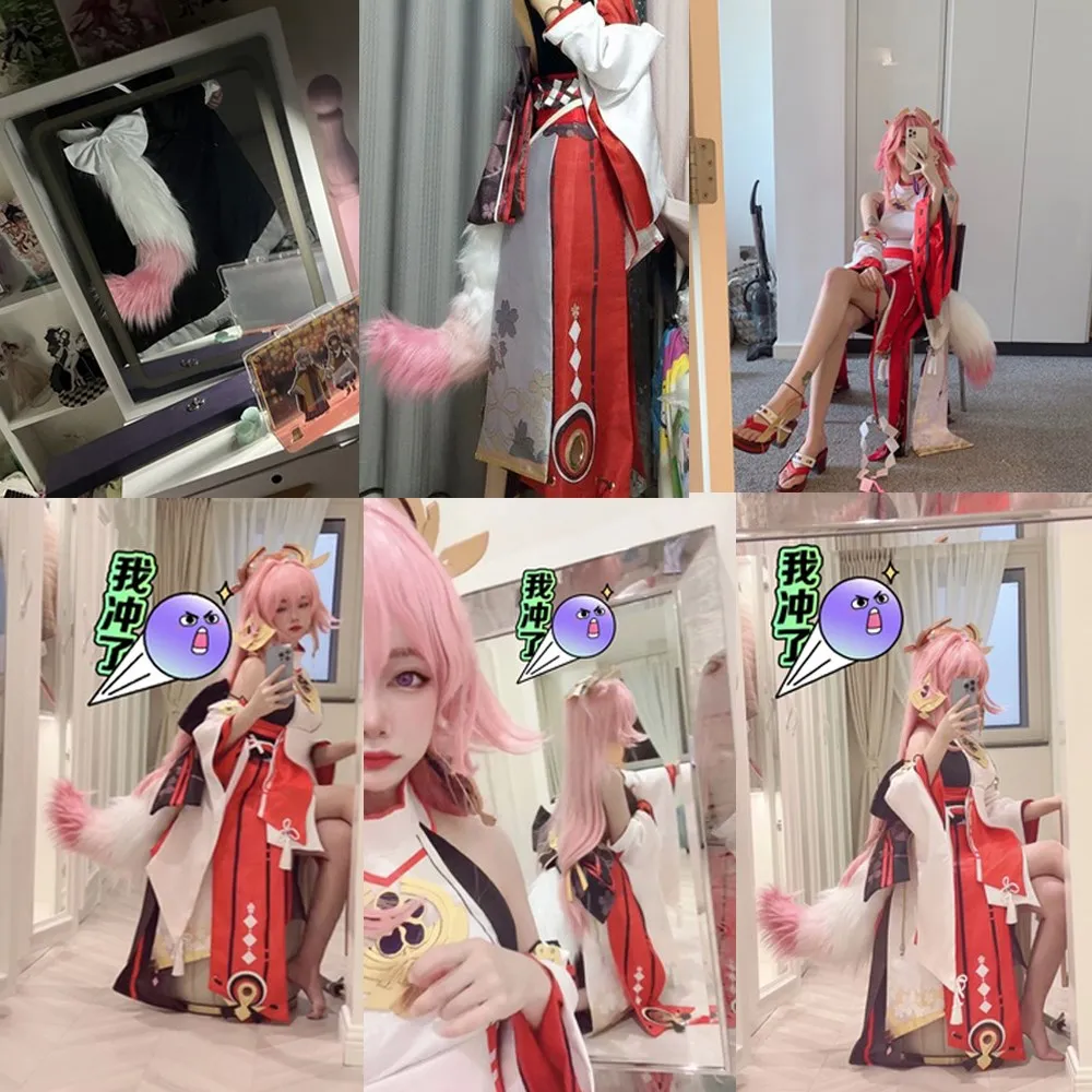 Genshin Tác Động Diệp Hách Balo Mikkor Cosplay Tai Đuôi Anime Đầu Halloween Dạ Hội Trang Phục Mũ Đạo Cụ Phụ Kiện