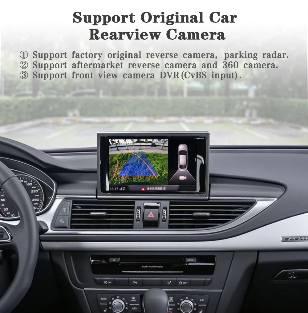 AUTOTOP Drahtlose Carplay Android Auto Für Audi A6 C6 A7 HN HNR BNav HNav RMC MHI2 2012-2018 MirrorLink Airplay Rückfahrkamera – Detail 11