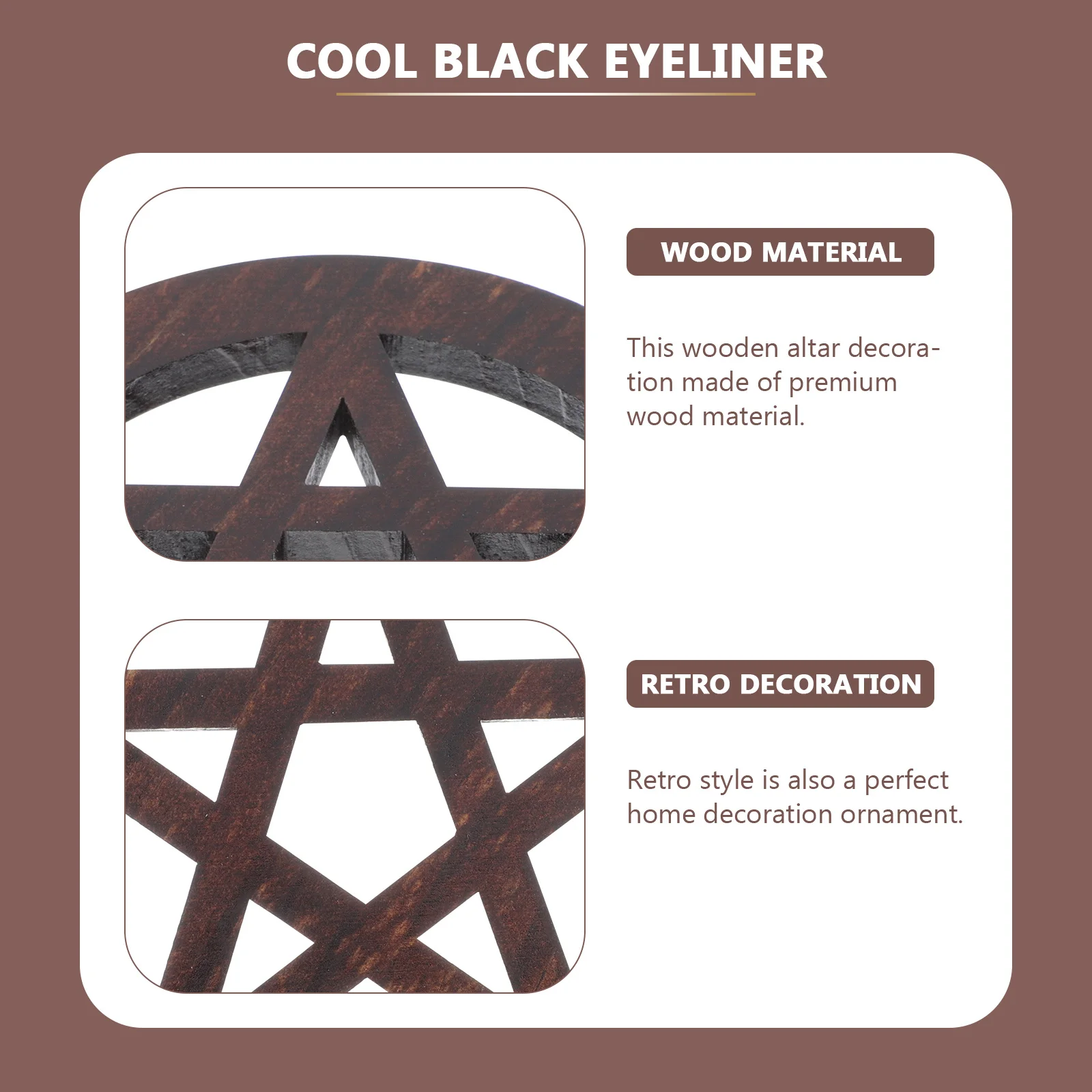 

Wooden Pentagram Altar Tile Ritual Household Ornament Purify Mat Home Decoration Wooden Pentagram Altar Tile