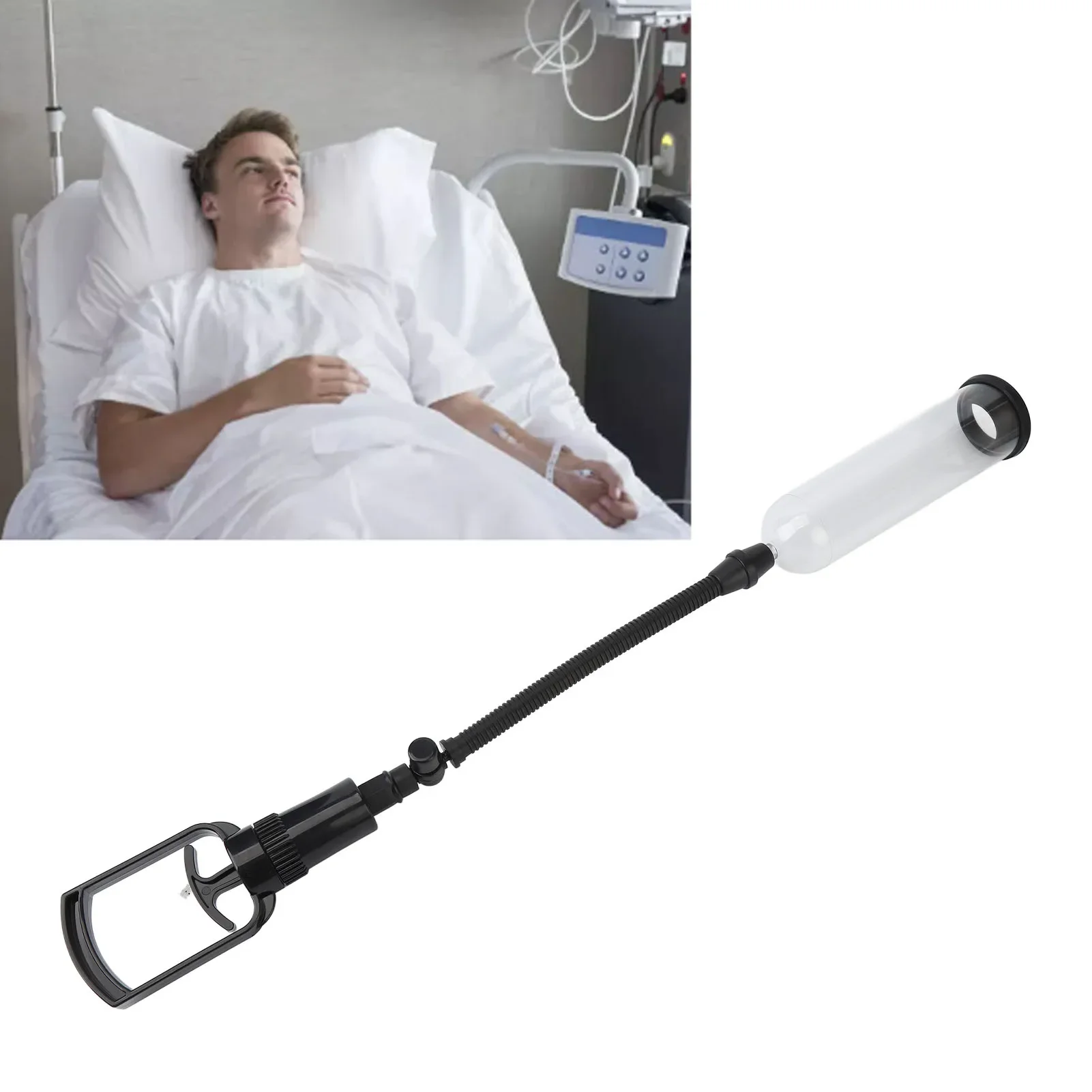 

1pcs Men Vacuum Pump Trainer Manual Treatment Device Manual Air Pump Exerciser brace supports