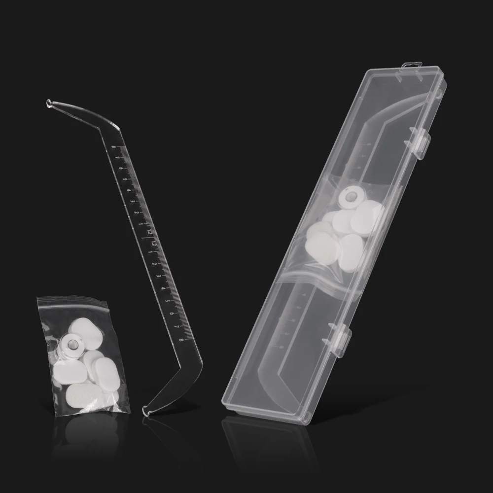 

Eyebrow Shaping Kit Microblading Permanent Makeup Bow and Arrow Line Ruler Acrylic Measuring Eyebrow Positioning Tool