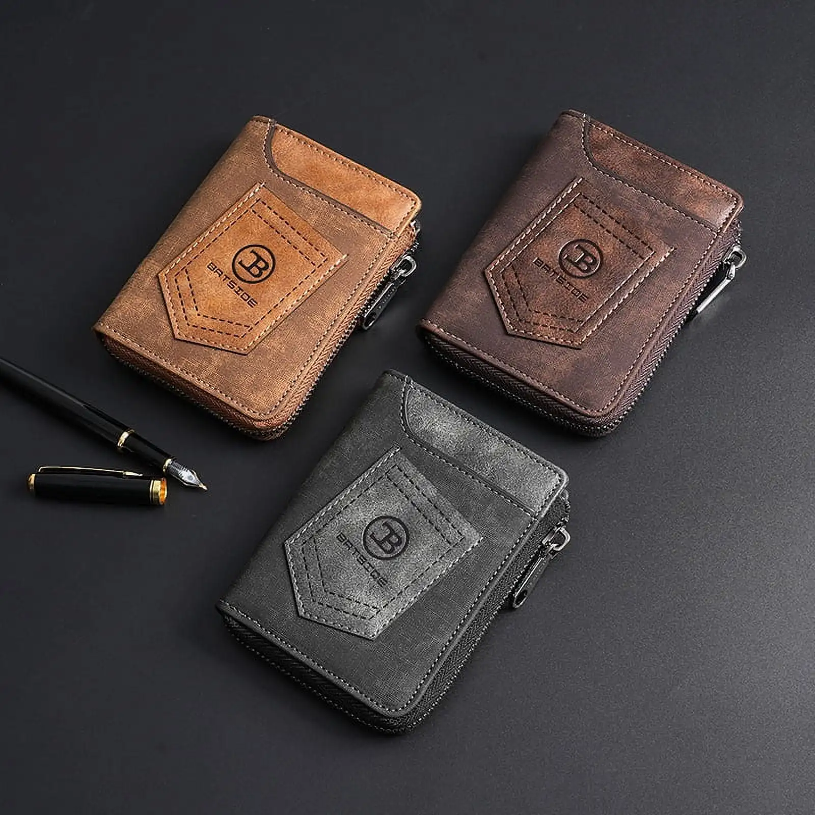 محفظة Qianglong 1PC RFID للرجال، حامل بطاقات عتيق لبطاقات الائتمان والنقود #6