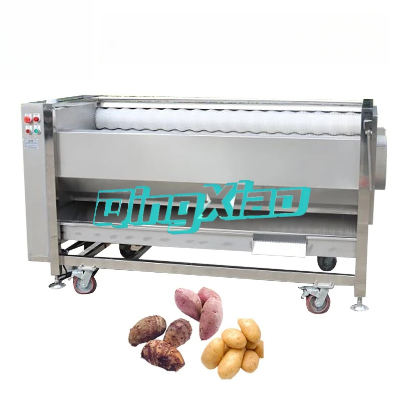 Stainless Steel Potato Taro and Sweet Potato Washing and Peeling Machine Automatic Brush Cleaning and Peeling Machine