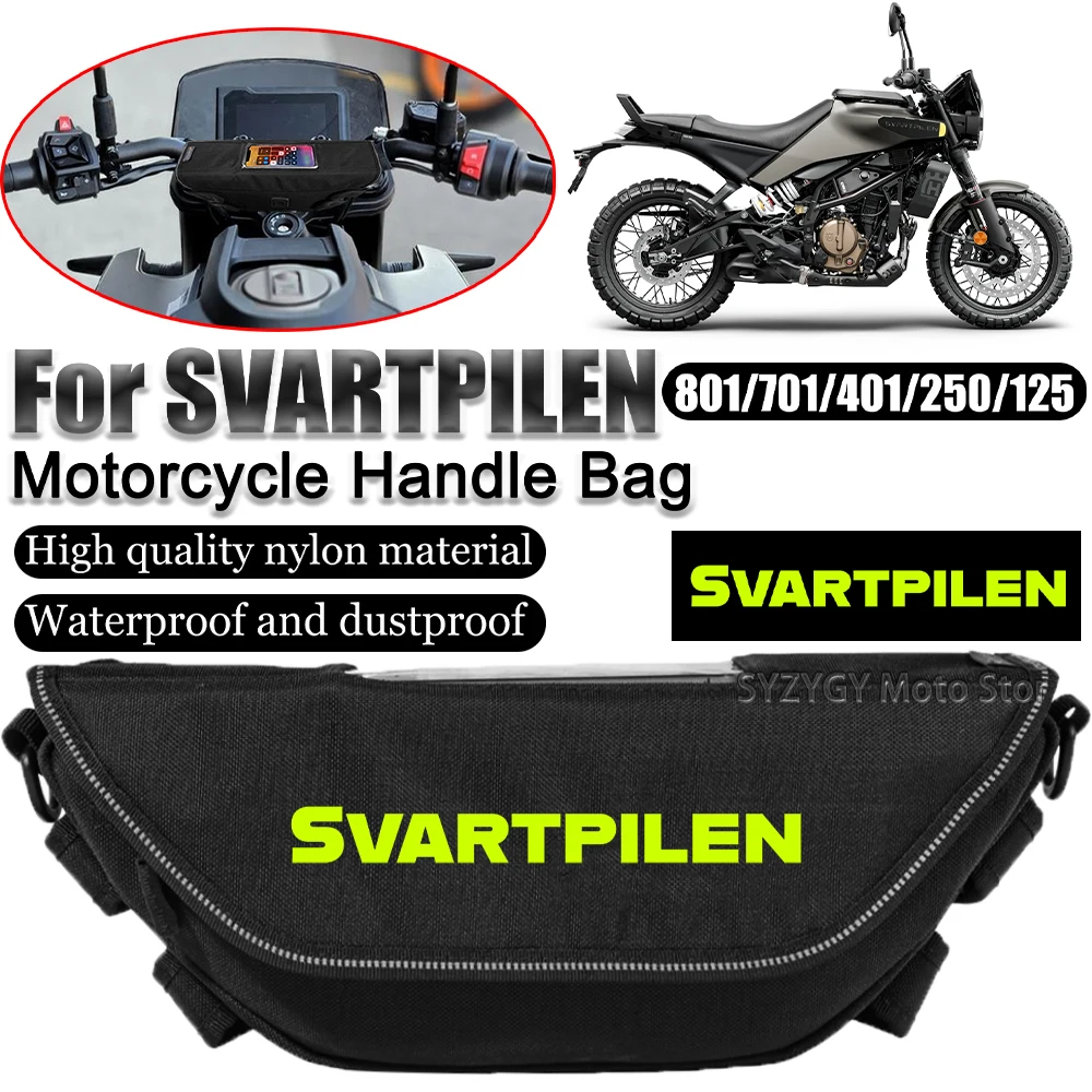 For Husqvarna svartpilen 801 701 401 Motorcycle handlebar bag rider bag waterproof and dustproof motorcycle bag riding bag