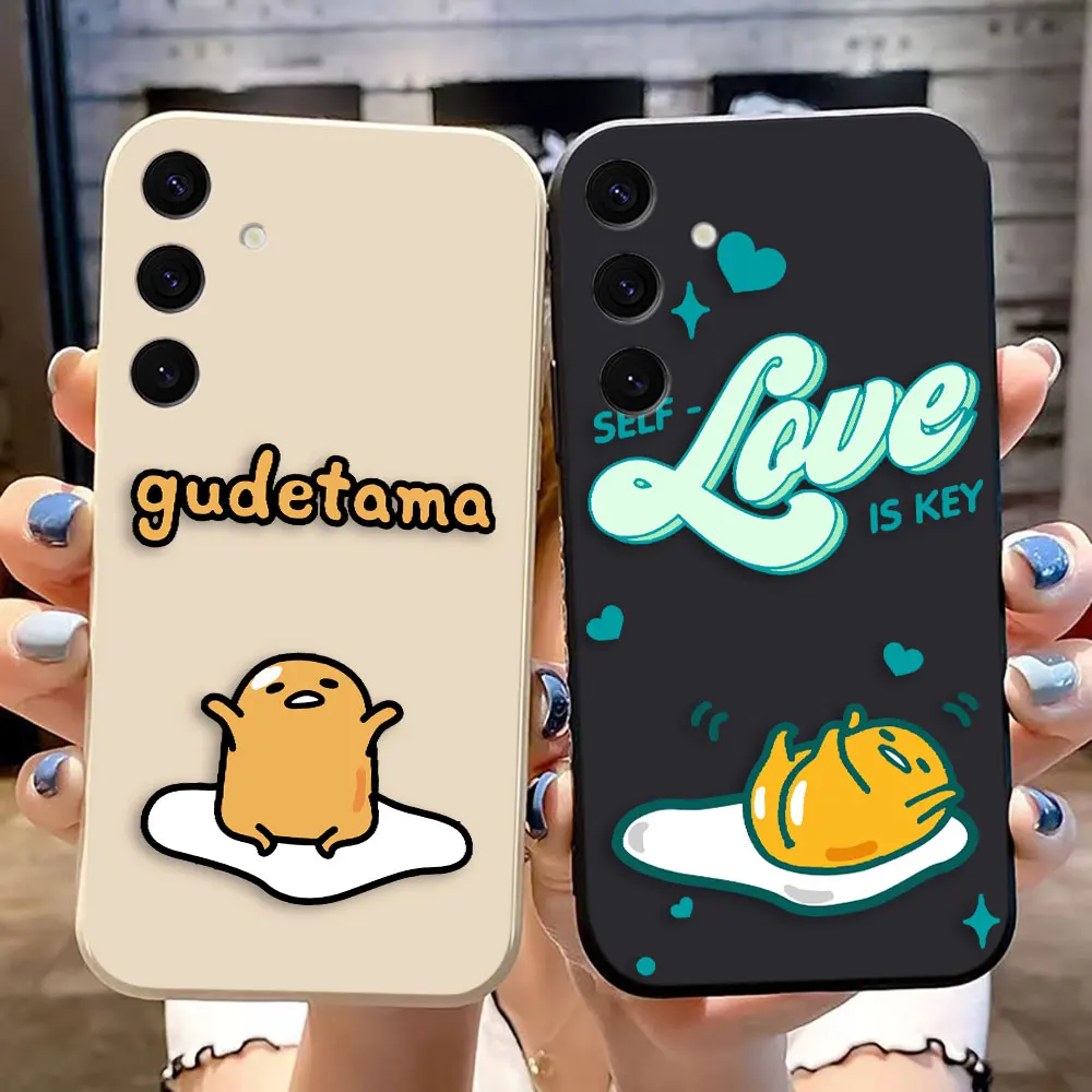 Funny Hot G-Gudetama Egg Cover Phone Case For Samsung Galaxy S24 S23 S22 S21 S20 FE S10 LITE ULTRA 5G Silicone Case Funda Shell