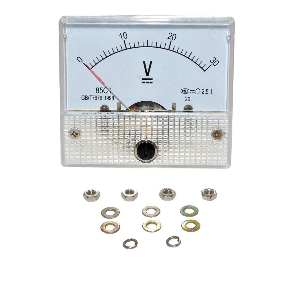 Misuratore di tensione del pannello Volt analogico professionale DC 0-30/0-50V voltmetro Gauge