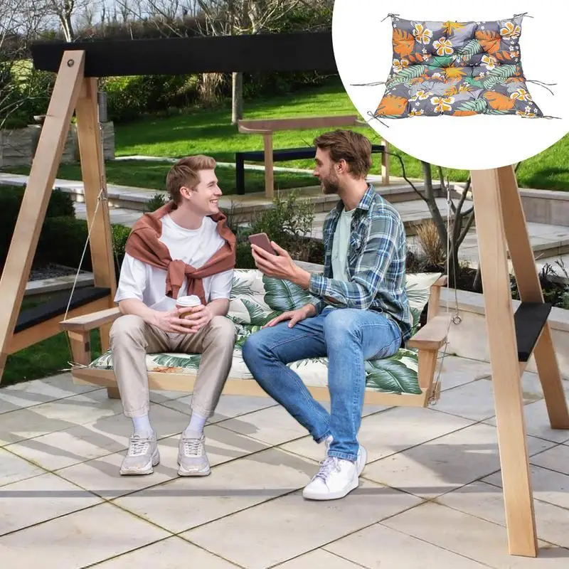 Outdoor Swing Cushions Colorful Porch Swing Cushion Garden Furniture Multipurpose Lounge Chair Pad For Camping Beach Outings And