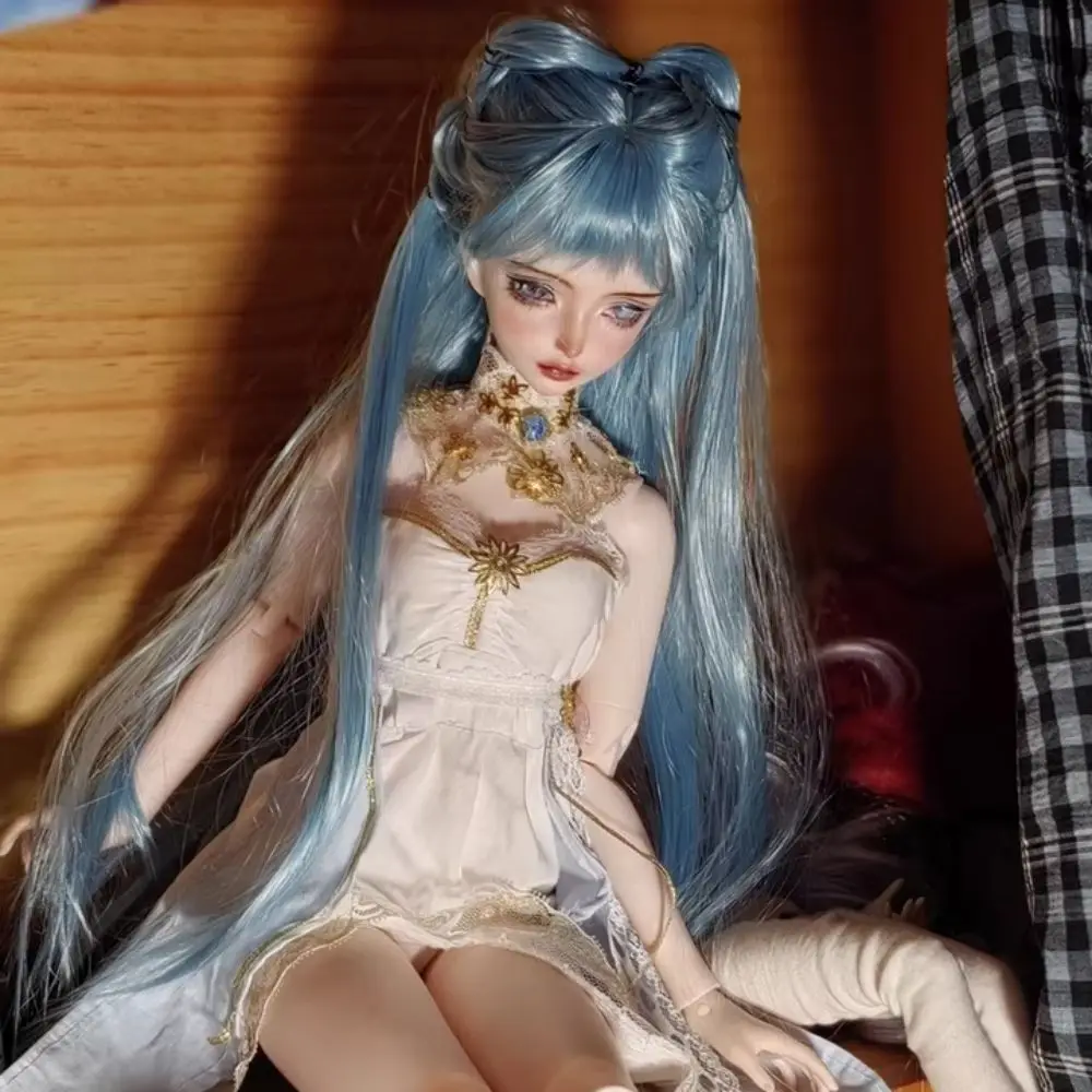 

1/3 и 1/4 и 1/6 Парик куклы Bjd Высокотемпературный шелк Длинные прямые волосы куклы BJD Накладные волосы Одевание куклы Парик DIY Макияж