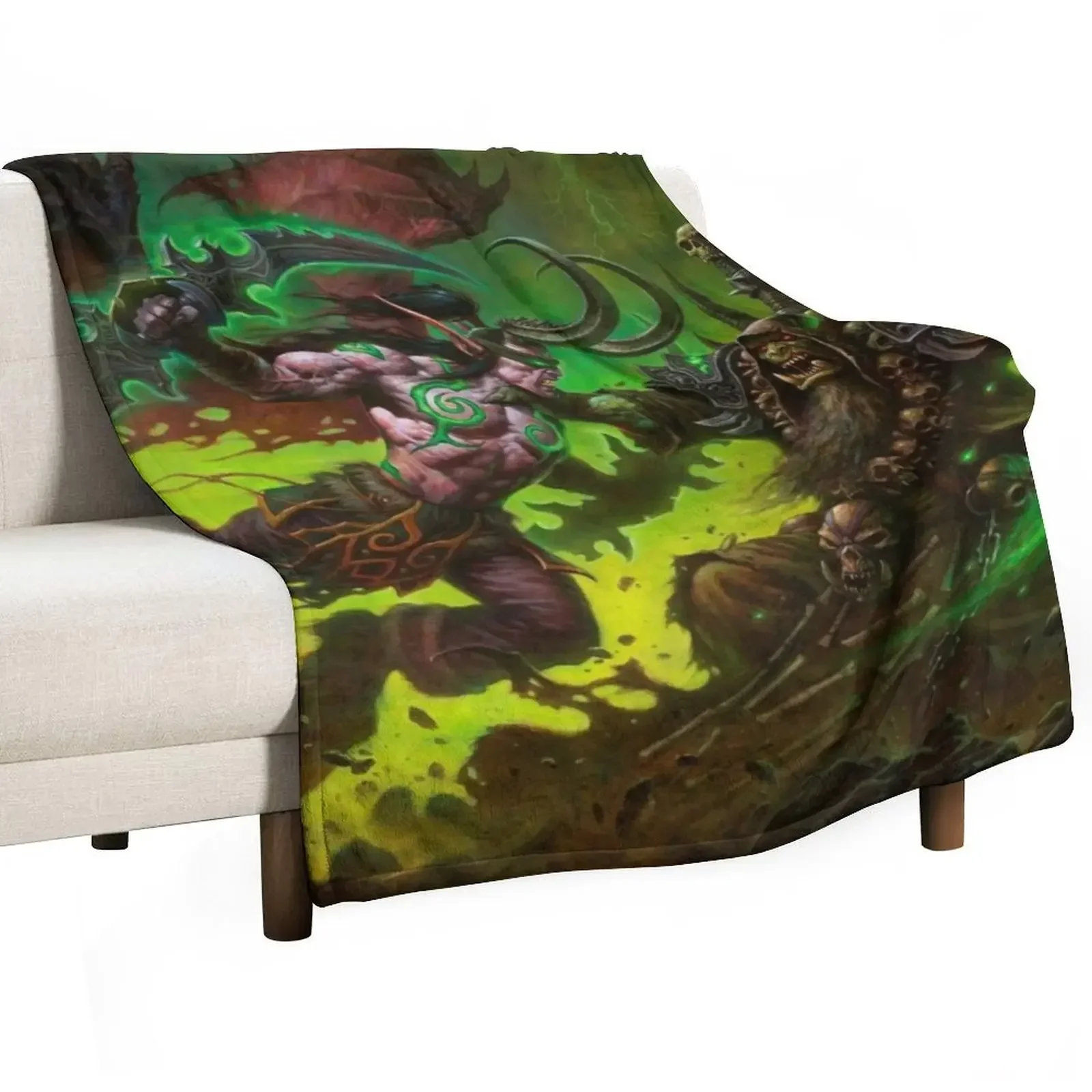 Illidan Stormrage Battles Guldan Throw Blanket warm for winter Blankets For Baby Blankets