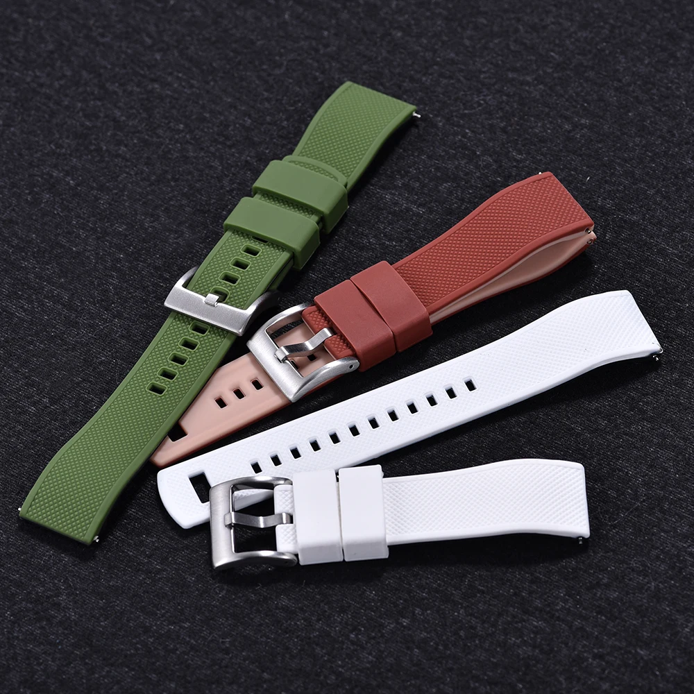 New Custom Double Colors Silic - Silicone Watch Band 22Mm recension och pris