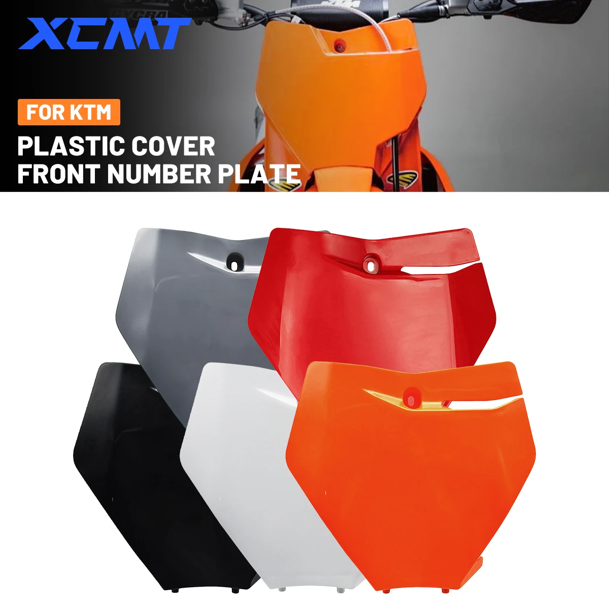

Motorcycle Front Number Plate Plastic Cover For KTM EXC EXCF SX SXF XC XCF XCW XCFW 125 150 250 300 350 450 500 2016-2023 Parts