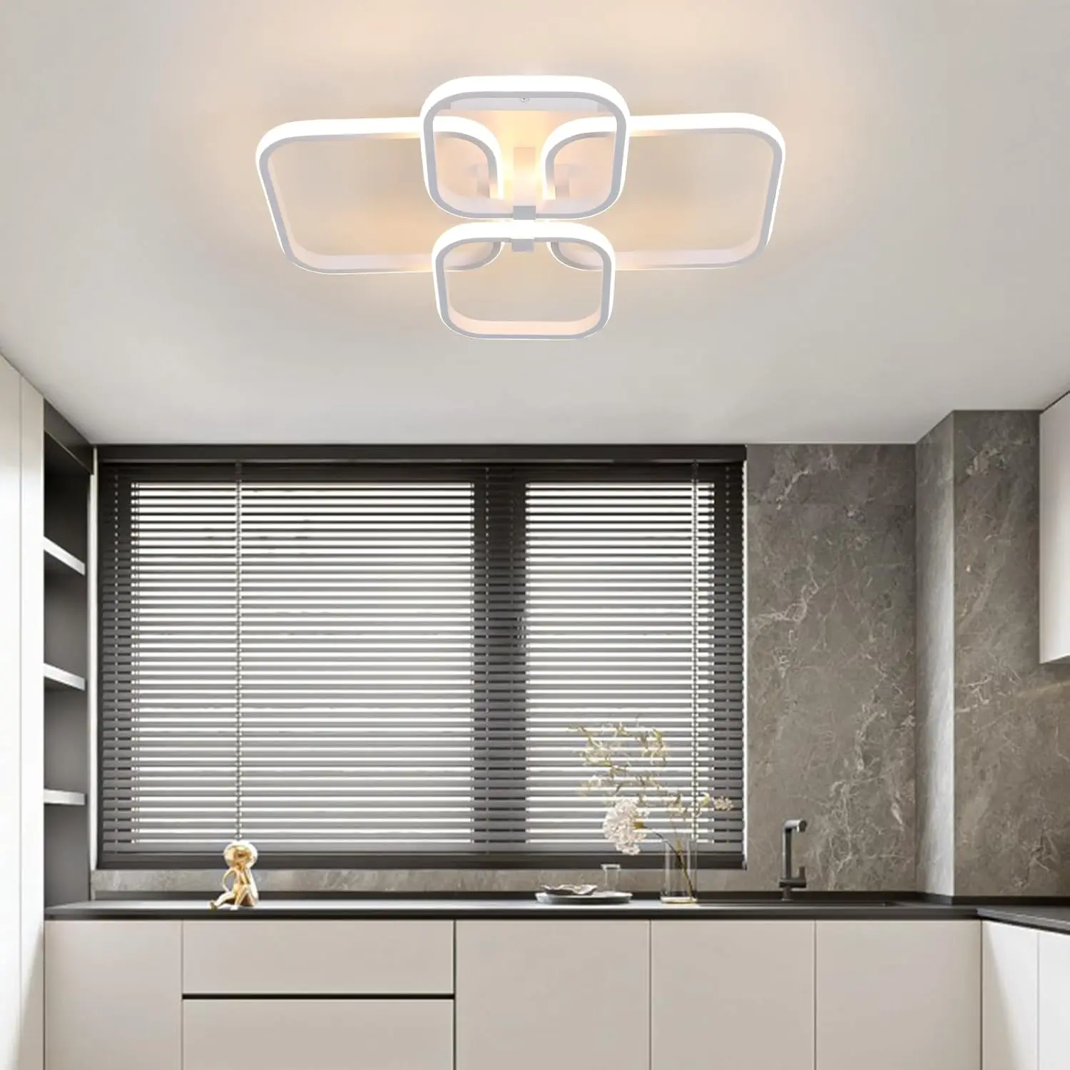 48W Ceiling Lamp Modern Square LED Ceiling Lamp Suitable for Living Room, Bedroom, Dining Room and Study Room 3000K